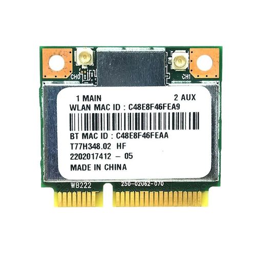 Carte WiFi AR5B22 AR9462 300Mbps 2.4G / 5G Adaptateur WiFi Mini PCl-E double bande Bluetooth 4.0 pour Windows7/8/10