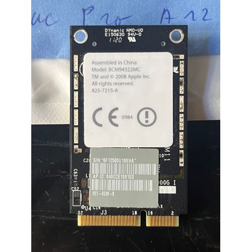 Carte wifi d'origine d'un mac pro 5.1 A189. Fonctionne sur les mac pro xeon de 2009  2012. Rfrence : bcm94322MC