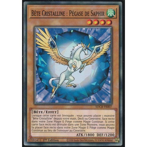 Carte Yu-Gi-Oh - Bete Cristalline : Pegase De Saphir