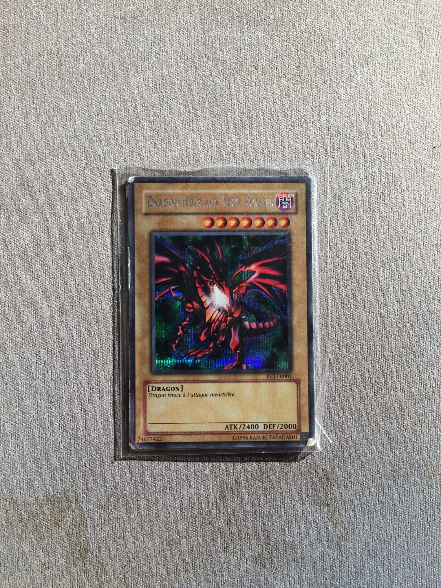 Carte Yu Gi Oh Dragon Noir Aux Yeux Rouges Rakuten 