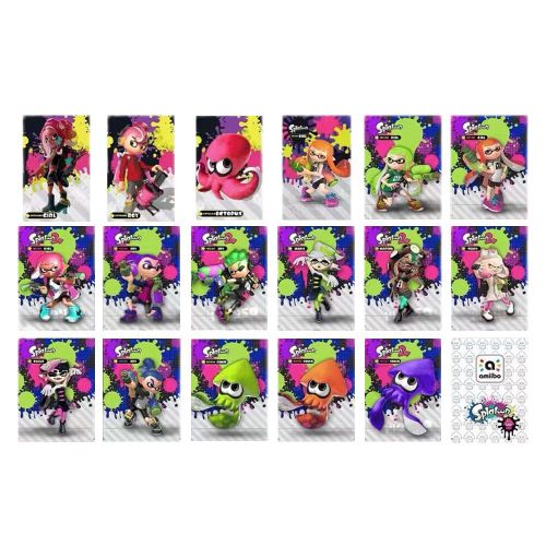 Cartes De Jeu D'tiquette Ndavid En Pvc Pour Amiibo Splatoon,Switch,2,3,3 Pices,3-23 Pices - Type 17pcssmall Card