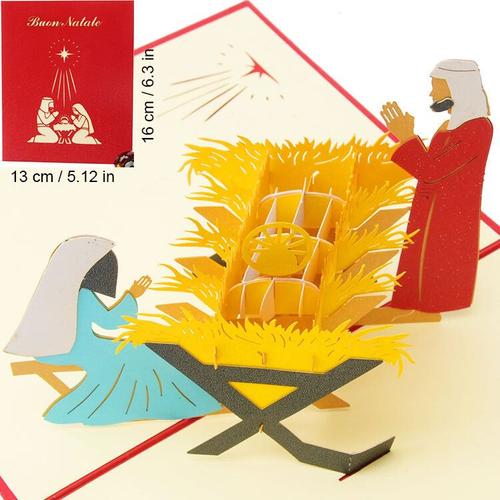 Cartes de noël 3D Pop UP carte d'invitation père noël fête enfants