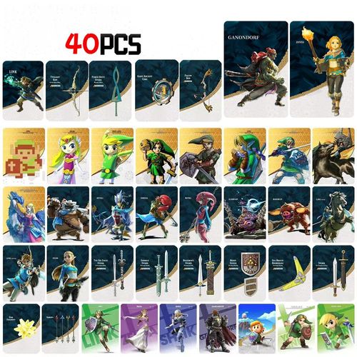 Cartes Zelda Tears Of The Kingdom Amiibo, Lot De 40 Carte Botw, Cartes Nfc Compatibles Avec