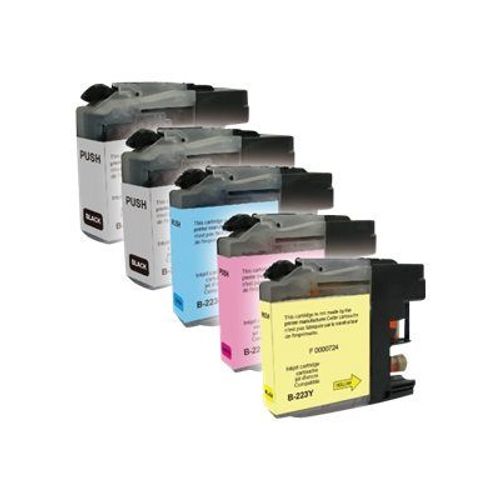 Uprint B-223-Pack - Pack De 5 - Noir, Jaune, Cyan, Magenta - Cartouche D'encre (quivalent  : Brother Lc-223bk, Brother Lc-223m, Brother Lc-223c, Brother Lc-223y ) - Pour Brother Dcp-J4120...