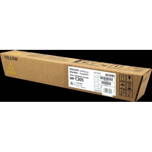 Cartouche De Toner Jaune Originale Ricoh Aficio Mp-C305/Mp-C305spf  842080/841597/Mpc305e
