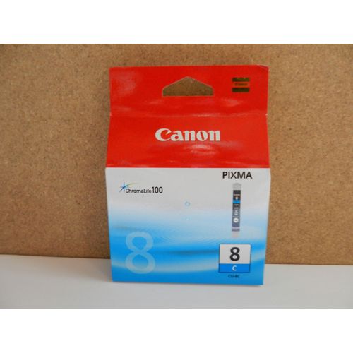 Cartouche Encre Canon Cli 8c Cyan Pour Imprimante Canon Mp520( Et Toute La Srie Des Pixma : Mp500+Mp510+ Mp530+ Mp600+ Mp600/R+ Mp610+ Mp800+ Mp800r+ Mp810+ Mp830+ Mp830+ Mp920 Etc..)