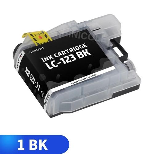 Cartouches  Jet D'encre Hinicole C123 Lc-123 Lc 123 Xl Lc123xl Pour Brother Mfc J4410dw J4510dw J4610dw J4710dw J470dw J6920dw-1 Pice Noir