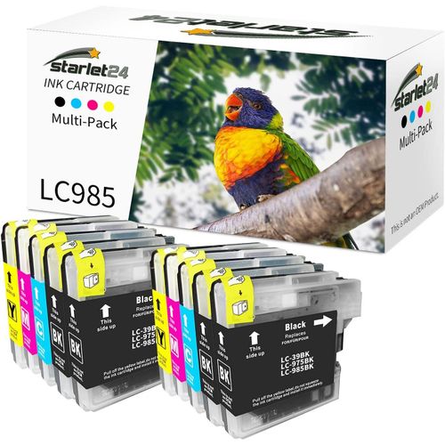 Cartouches Compatibles Pour Brother Lc985 Lc-39 Lc-975 Cartouche D'encre Pour Dcp-J 125, Dcp-J 140 W, Dcp-J 315 W, Dcp-J 515 W, Mfc-J 220, Mfc-J 265 W(4 Noir, 2 Cyan, 2 Magenta, 2 Jaune)