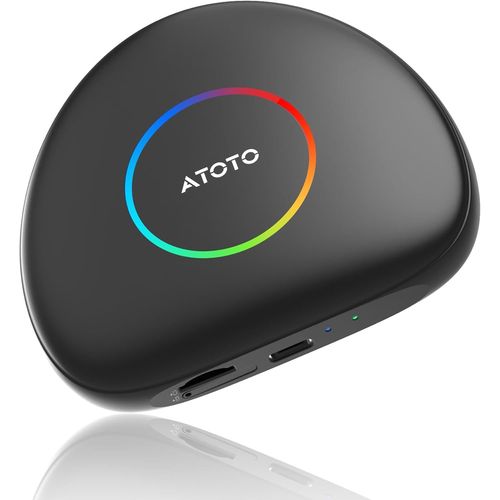 Carwave Botier Intelligent Cb6c Atotolife - Adaptateur Carplay Sans Fil, Android 13 (Version 2025), Botier Ai Avec Gps, Drivechat Ia, 4g Lte, 4g+64g, Installation Directe, Noire