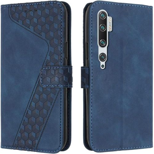 Cas De Pour Xiaomi Mi Note 10/ Note 10 Pro/ C9 Pro 6,47 Pouces Pu Cuir Housse Flip Coque Numro 7 Motif Avec Built Stand Magntique Fermeture Portefeuille tui De Protection Bleu