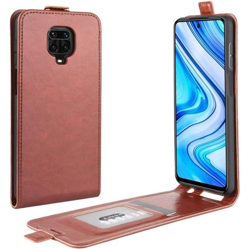 Cas De Pour Xiaomi Redmi Note 9s/9 Pro/9 Pro Max 6 67 Pouces Verticale Pu Cuir Housse Up And Down Open tui Avec Magntique Fermeture Portefeuille Shell De Protection Marron
