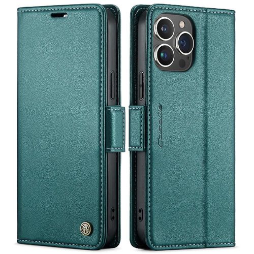 Caseme tui Pour Iphone 15 Pro Max Bicelle Emplacement Pour Carte Lutte Contre La Fraude tui Antichoc tui Portefeuille - Vert