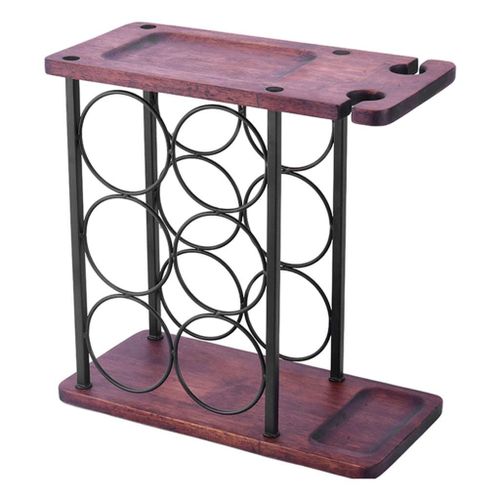 Casier À Vin Empilable Contenir 6 Bouteilles Et 2 Verres À Tasses