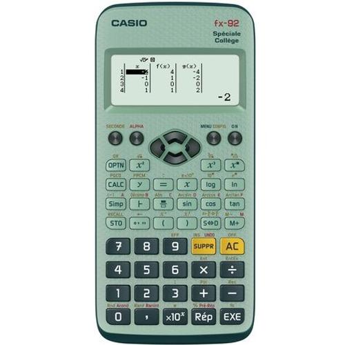 Calculatrice Scientifique Casio Fx-92 Spciale Collge
