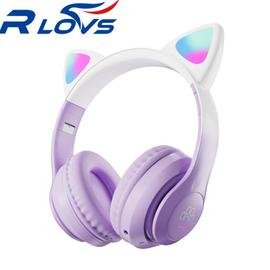 Casques d'oreille de chat sans fil Bluetooth Écouteurs LED pour