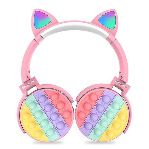 Casque Bluetooth supra-auriculaire avec bulles pop, jouet pop en silicone