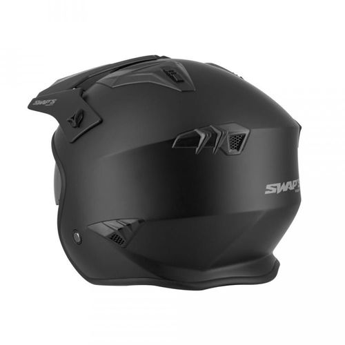 Casque Swaps Trooper S769 Noir Mat Pour Moto Trial Quad Taille M 57-58cm Neuf