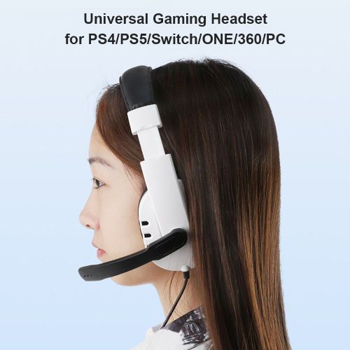 Casque De Jeu Filaire 3.5mm, couteurs Avec Microphone Pour Ps4/Switch/One/360/Pc, Accessoires De Machine lectronique