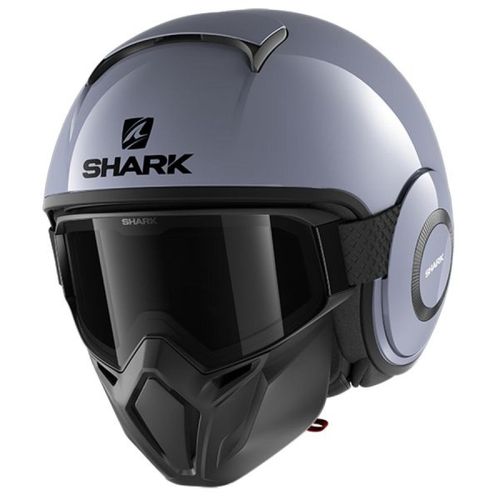 Casque Moto Jet Shark Street Drak Blank Gris Rakuten