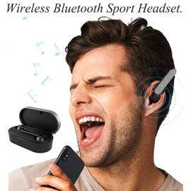Zagzog Écouteurs Bluetooth Sport V5.0 Magnétique sans Fil Poids Léger Réduction du Bruit Étanche Son 5D Cyclisme Fitness Casque avec Microphone pour Android iOS-Noir 