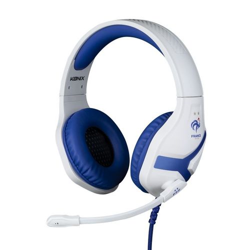 Casque Universel Konix Nemesis F.F.F Avec Micro - Blanc
