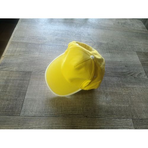 Casquette Don Rut Ajustable - 100 % Algodon - Couleur Jaune Et Blanc