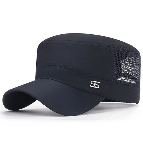 Casquette Militaire  Dessus Plat En Coton Lav Pour Hommes Et Femmes,Casquettes De Poisson En Plein Air Rglables,Casquette De L'arme Des Cadets,Chapeaux De L'arme Rtro,Sophia - Type Blue