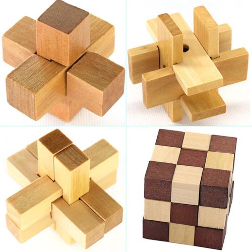Casse-Tte en Bois Set 4 Pices - Jouet de Puzzle en Bois
