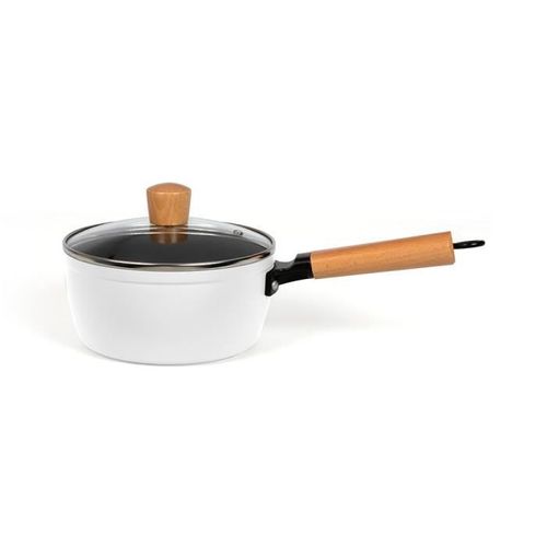Casserole Poignes Bois Couleur Blanc Antiadhsif Tous Feux Dont Induction 18 