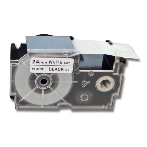 Cassette  Ruban Vhbw 24mm Pour Casio Cw-L300, Kl-200e, Kl-7400, Kl-8100, Kl-820, Kl-8200, Kl-C500. Remplace: Casio Xr-24we1, Xr-24we.