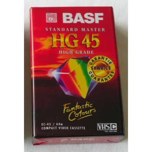 Cassette VHS-C BASF HG 45 mn pour Camscopes_Standard Master_Pal/Secam