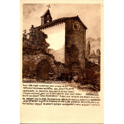 Castelfranc - Chapelle St-Roch Et Sa Crypte (A. Solacroup, Vers 1950)