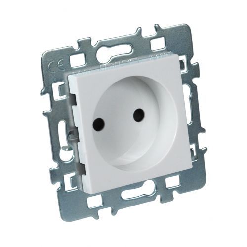 Casual Mcanisme Prise 2p + Cache Blanc + Support Mtal Debflex