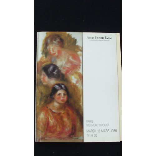Catalogue Ader-Picard Tajan Drouot18 Mars 1986  Czanne,Corot, Denis, Foujita, Laurencin,Utrillo, Vlaminck ...  1986
