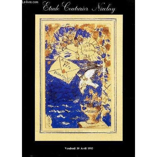 Catalogue Aux Encheres - Ancienne Collection Guillaume Apollinaire - Appollinaire : Manuscrits - Carnets - Dessins - Lmivres - Ses Amis : Cezanne - Cocteau - M. Laurencin - Matisse - Picasso ...   de ETUDE COUTURIER NICOLAY - S.C.P.