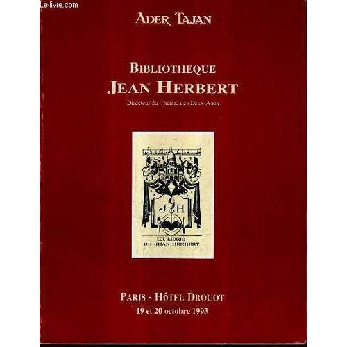 Catalogue De Ventes Aux Encheres - Bibliotheque Jean Herbert - Hotel Drouot Salle 5 19 Et 20 Octobre 1993.   de tajan ader