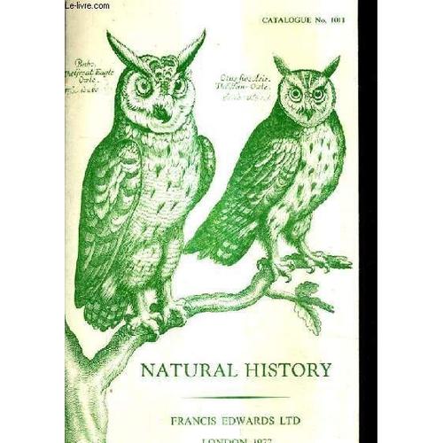 Catalogue N1011 - Francis Edwards Ltd London 1977 - Natural History.   de COLLECTIF