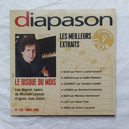 Cd Diapason D Or 556 Les Ngres, Opra De Michal Levinas D'Aprs Jean Genet, Bach Par Pierre-Laurent Aimard, Agricola Par Capilla Flamenca, Schubert Par Christine Schfer, Levinas Par Kontarsky - 