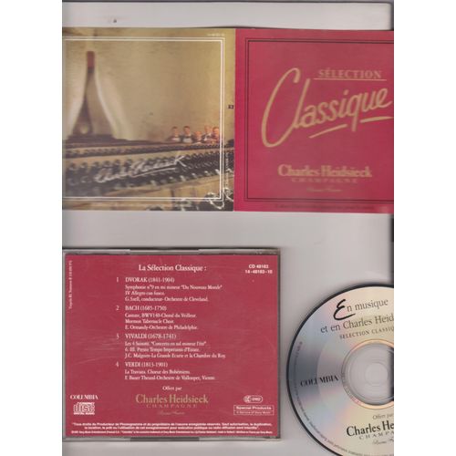 Cd Selection Charles Heidsieck  Dvorak (Szell)  Bach  (Ormandy) Vivaldi (Magloir) Verdi  (Bauer)