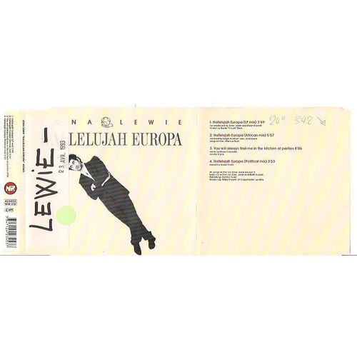 Cdmaxi You Will Always Find Me In The Kitchen At Parties Remix 3'53 / Hallelujah Europa 3'49 5'57 & 3'53 - Jona Lewie
