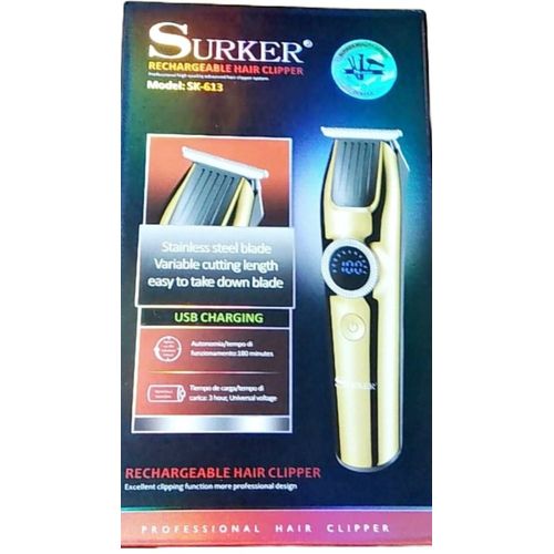 Ce Produit Est Une Tondeuse  Cheveux Rechargeable De La Marque Surker, Modle Sk-613. Voici Ses Principales Caractristiques : Lame En Acier Inoxydable Avec Longueur De Coupe Variable, Facile  Reti
