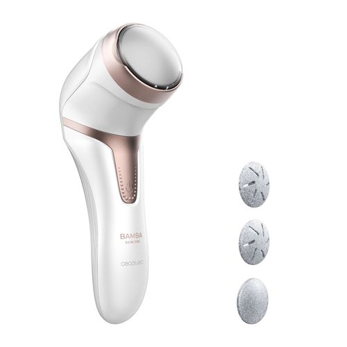 Cecotec Bamba Skincare Lime  Pieds lectrique Avec Batterie Rechargeable Au Lithium, Autonomie 100 Mins, Fonction Aspiration Et Rservoir, 2 Modes, 3 Disques De Grammage Diffrents