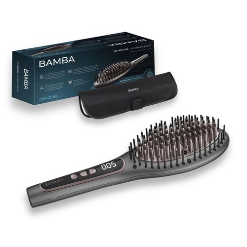 Cecotec Brosse Lissante Bamba Instantcare 1100 Smooth Brush. Temprature De 140 c  220 c, Avec 9 Rglages Prdfinis, Et Affichage Numrique, Technologie Pro Ionizer.