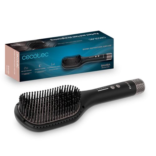 Cecotec Brosse Soufflante Bamba Instantcare Airflow, Revtement En Cramique, Convient  Tous Les Types De Cheveux, 4 Niveaux De Temprature, Air Chaud Pour Scher, Arrt Automatique