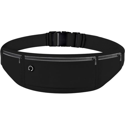 Ceinture De Course - Sac Banane - Sac  Bandoulire Pour Femmes Et Hommes - Kit Mains Libres - Sac D'entranement - Rglable - Sport - Voyage - Noir - 43 X 10 Cm, Noir , Style Sportif Et Dcontract