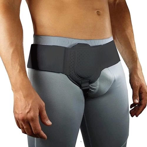 Ceinture De Hernie Pour Hernie Simple, Double, Inguinale Ou Sportive, Attelle De Soulagement De La Douleur (Couleur: Noir)