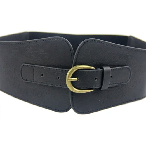 Ceinture De Taille En Simili Cuir Pour Femmes, Large, Ajustable, Dcoration Simple, Totem Dcontract, Boucle Ardillon, Mode Rtro, lgante