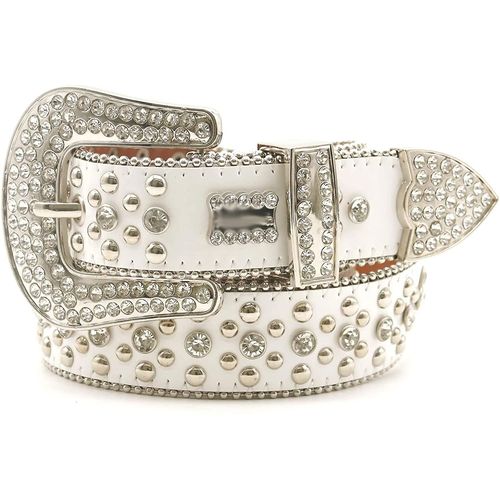 Ceinture En Strass Pour Hommes Et Femmes, Boucle Ardillon Universelle, Ceinture De Pantalon Assortie, Ceinture Faite  La Main, Taille : 100 Cm