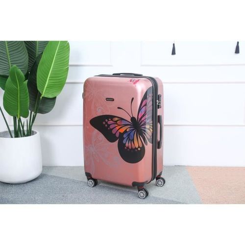 Celims France - Valise Grande Taille 75cm | Valise Week-End | Valise Polycarbonate | Lgre Et Rigide | Rose Gold