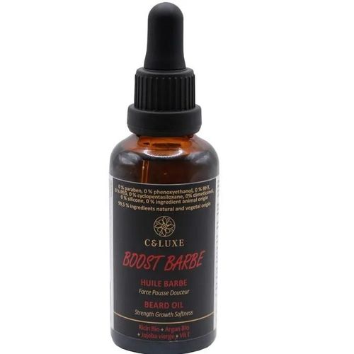 Celuxe Huile  Barbe 50 Ml Boost Barbe Huile De Ricin Bio, Argan Bio